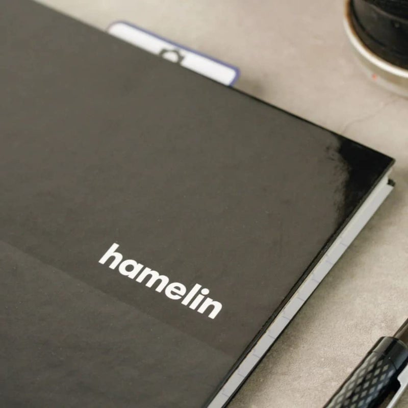 Hamelin 1 Subject, Graph Paper, Hard Cover Spiral Bound Grid Notebook, 4 Square Per Inch 150 Pages MIDNIGHT Black 8.5"x11" - Image 4